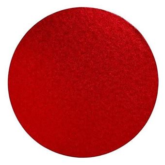 Picture of RED ROUND BOARD CAKE DRUM 30CM OR 12 INCH